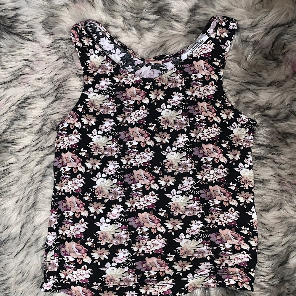 Vertiche Fashion Ink Floral Tank Top